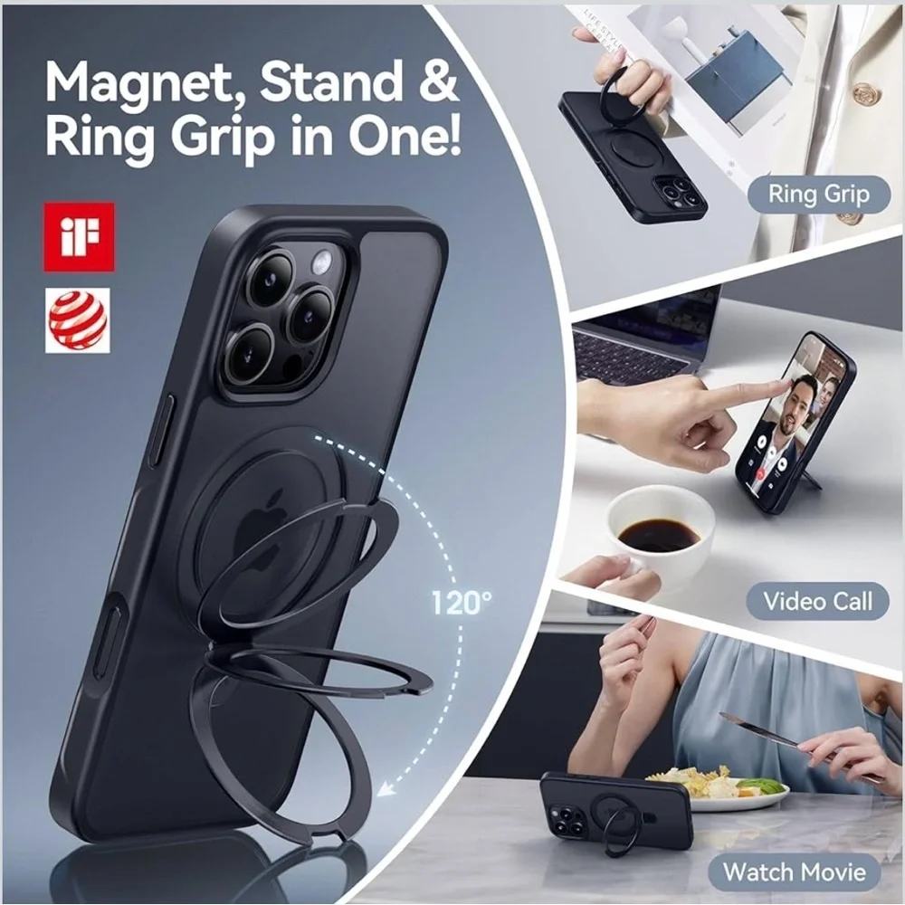 AMAZON CASEKOO Black Ultra-Magnetic Stand for iPhone 16 Pro Max Case